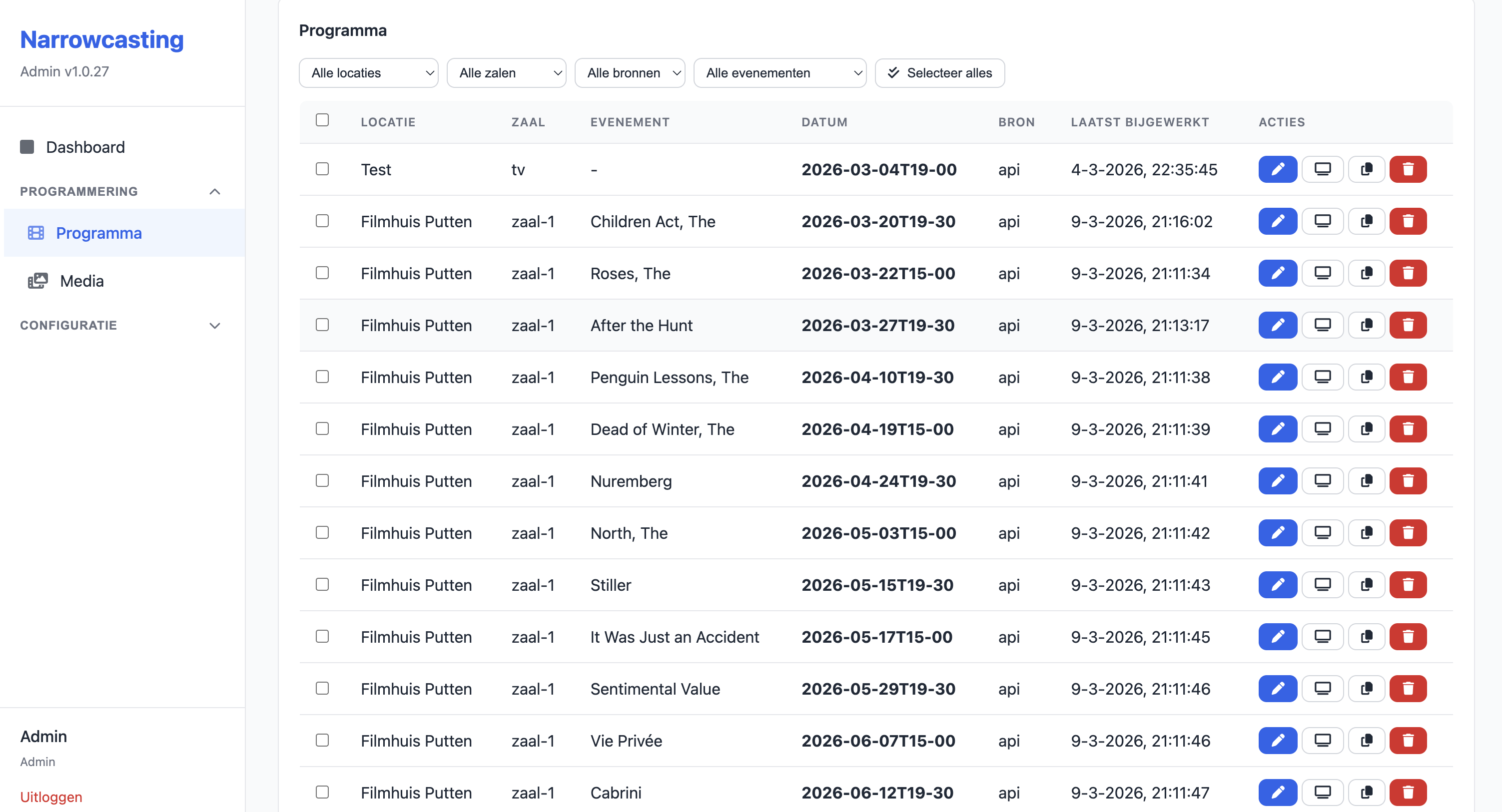 Slim Programmarooster Beheer