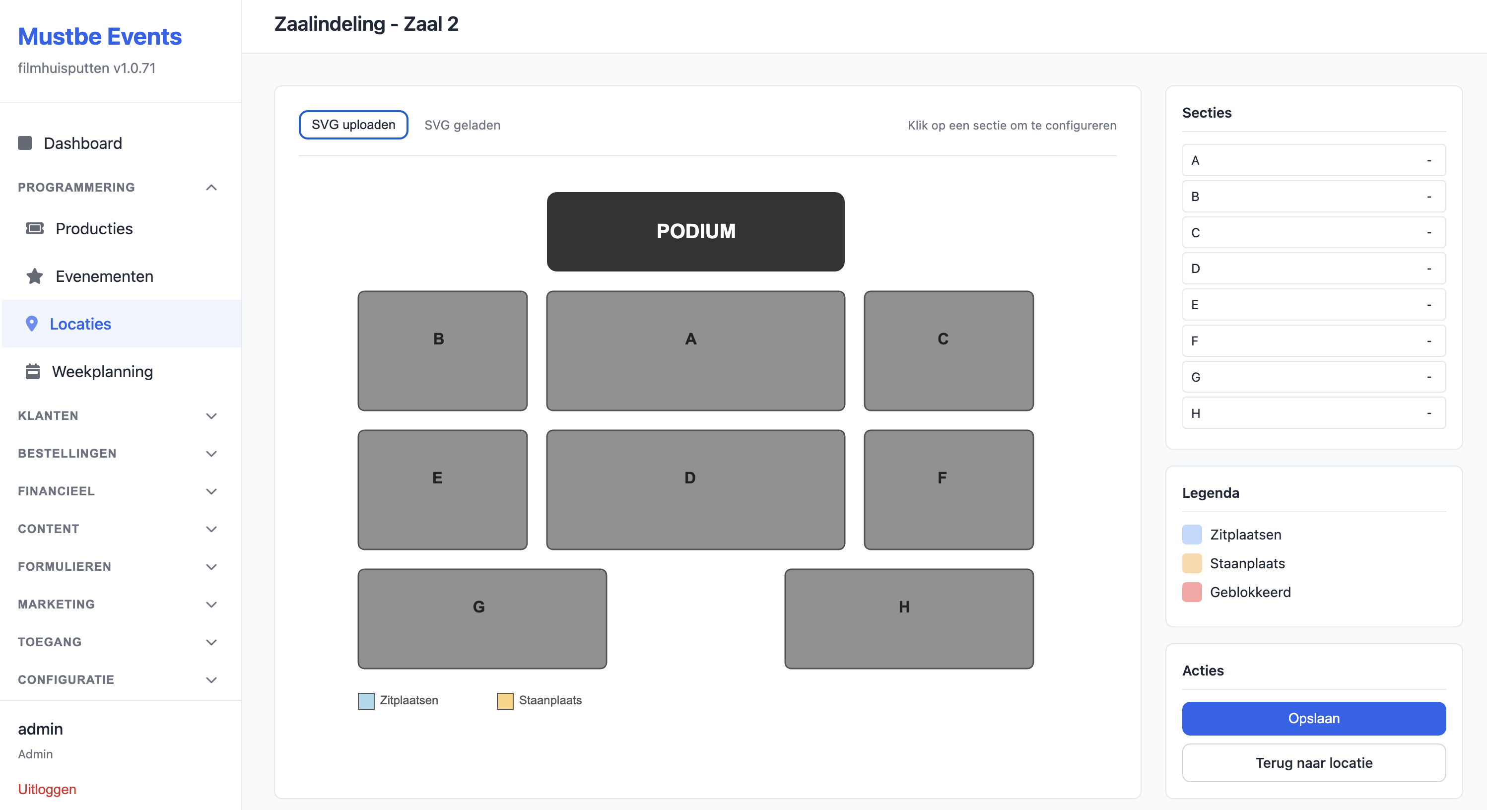 Visuele Zaalplattegrond Builder