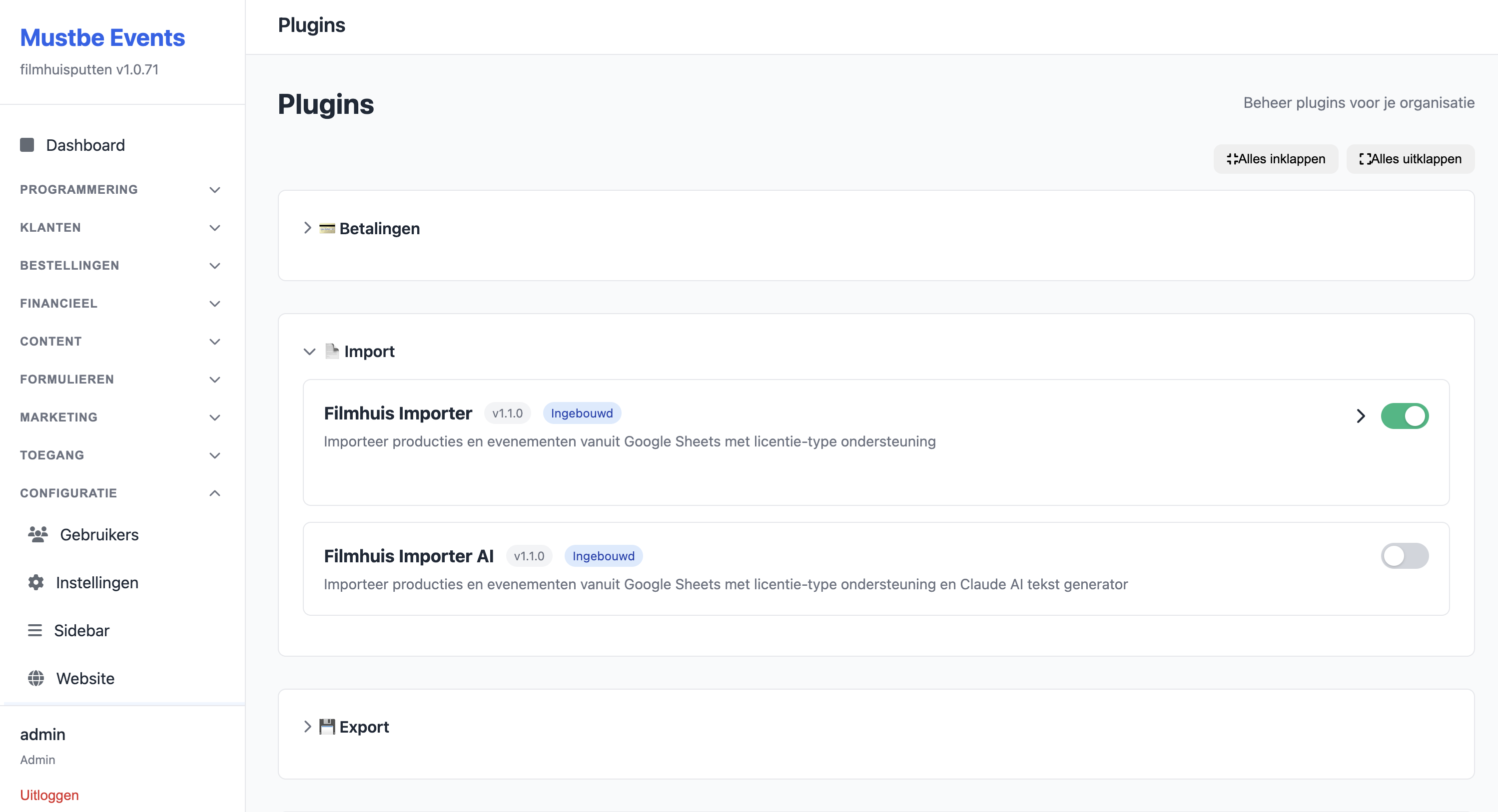 Krachtig Plugin Beheerhub